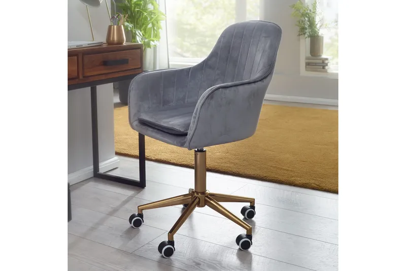 Hubdam kontorstol - Grå / sølv - Møbler - Stole & lænestole - Kontorstole & skrivebordsstole