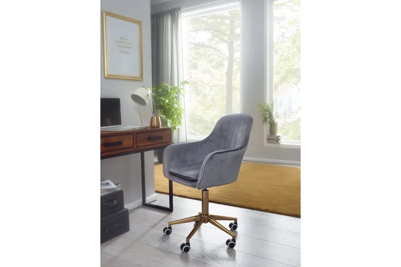 Hubdam kontorstol - Grå / sølv - Møbler - Stole & lænestole - Kontorstole & skrivebordsstole