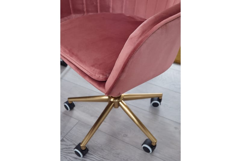 Hubdam kontorstol - Lyserød / guld - Møbler - Stole & lænestole - Kontorstole & skrivebordsstole