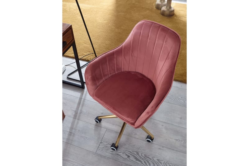 Hubdam kontorstol - Lyserød / guld - Møbler - Stole & lænestole - Kontorstole & skrivebordsstole