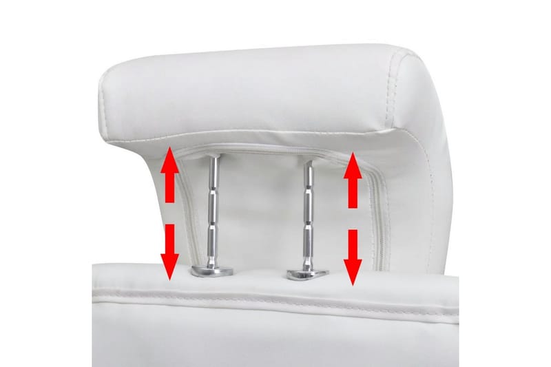 Hvid Kunstig Læder Swivel Chair Justerbar - Hvid - Kontorstole & skrivebordsstole