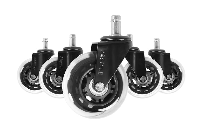 Izic Hjul til kontorstol 5stk, Gennemsigtig