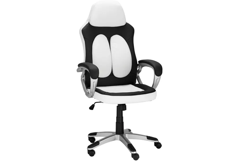 Junpeya Kontorstol Justerbar, Sort/Hvid