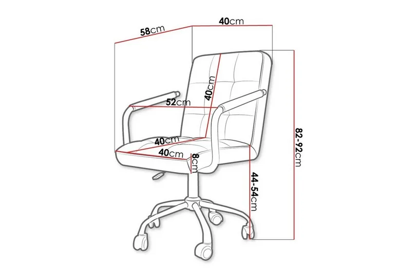 Kintore Kontorsstol White - Møbler - Stole & lænestole - Kontorstole & skrivebordsstole
