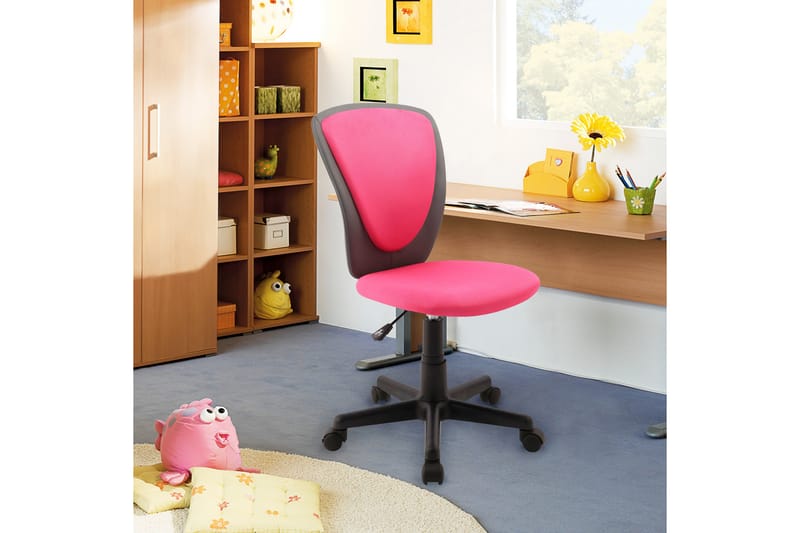 Kontorstol BIANCA 42x51xH82-94 farve: lyserød / Mørkegrå - Kontorstole & skrivebordsstole