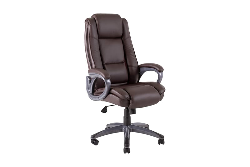 Kontorstol CALVIN 81x65xH114-1215cm farve: brun - Møbler - Stole & lænestole - Kontorstole & skrivebordsstole