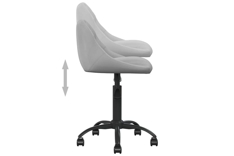 kontorstol fløjl lysegrå - Grå - Kontorstole & skrivebordsstole