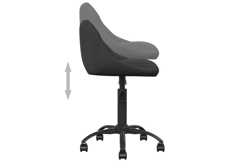 kontorstol fløjl sort - Sort - Kontorstole & skrivebordsstole