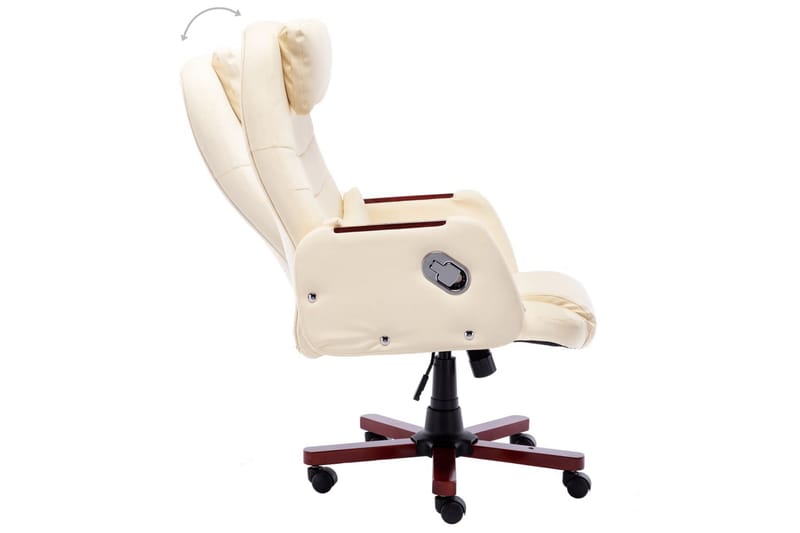 kontorstol kunstlæder cremefarvet - Creme - Kontorstole & skrivebordsstole