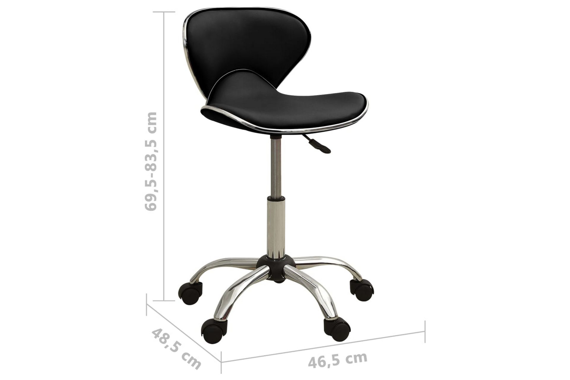 kontorstol kunstlæder sort - Sort - Møbler - Stole & lænestole - Kontorstole & skrivebordsstole