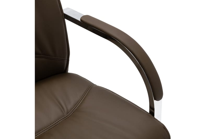 kontorstol med cantilever kunstlæder brun - Brun - Kontorstole & skrivebordsstole