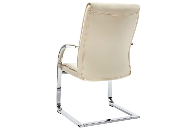 kontorstol med cantilever kunstlæder cremefarvet - Creme - Kontorstole & skrivebordsstole