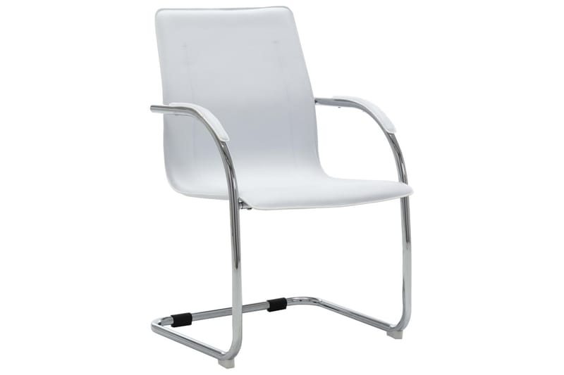 kontorstol med cantilever kunstlæder hvid - Hvid - Kontorstole & skrivebordsstole
