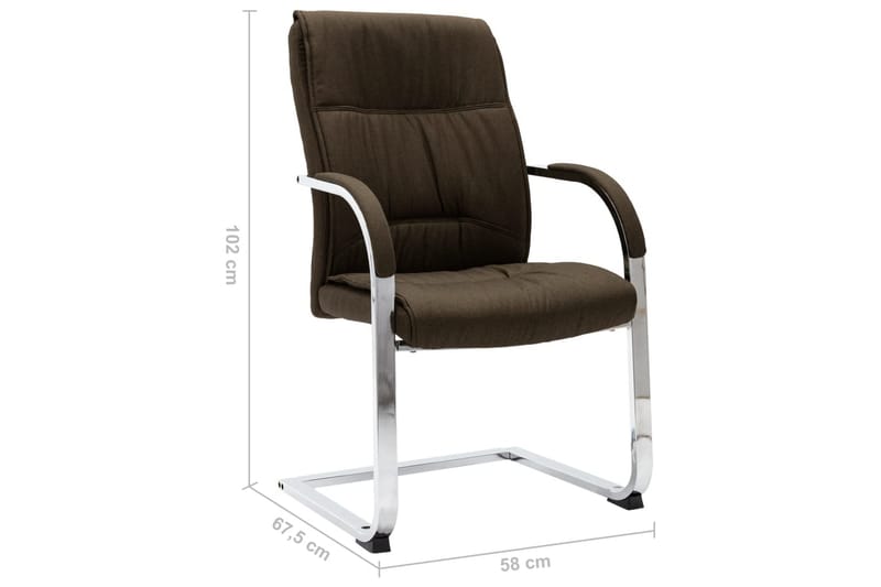 Kontorstol Med Cantilever Stof Brun - Brun - Møbler - Stole & lænestole - Kontorstole & skrivebordsstole