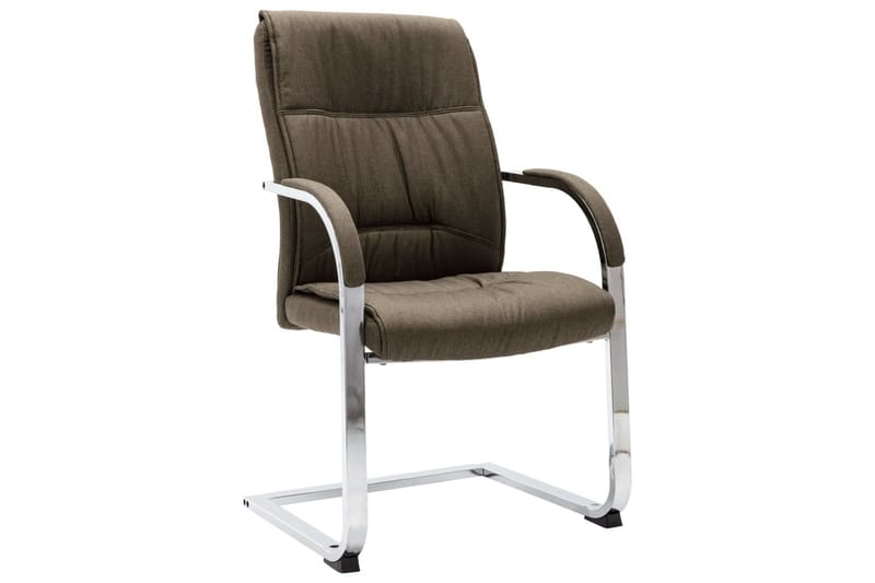 Kontorstol Med Cantilever Stof Gråbrun - Gråbrun - Møbler - Stole & lænestole - Kontorstole & skrivebordsstole