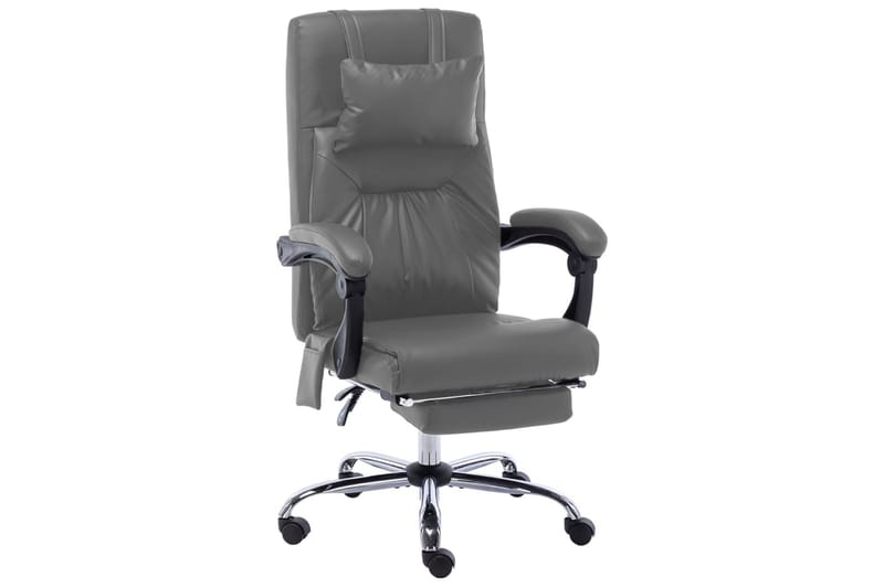 kontorstol med massagefunktion kunstlæder antracitgrå - Antracit - Kontorstole & skrivebordsstole
