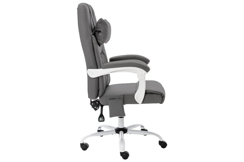 kontorstol med massagefunktion kunstlæder grå - Grå - Kontorstole & skrivebordsstole