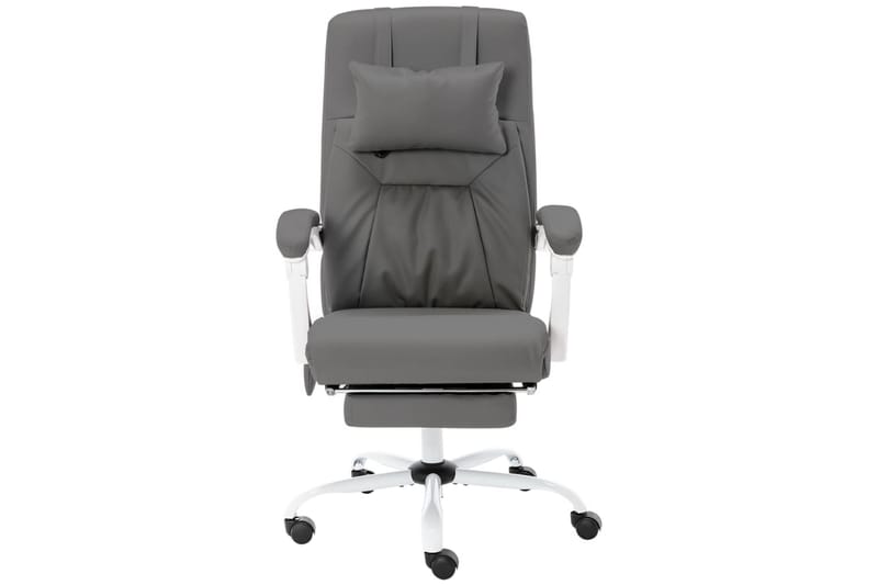 kontorstol med massagefunktion kunstlæder grå - Grå - Kontorstole & skrivebordsstole
