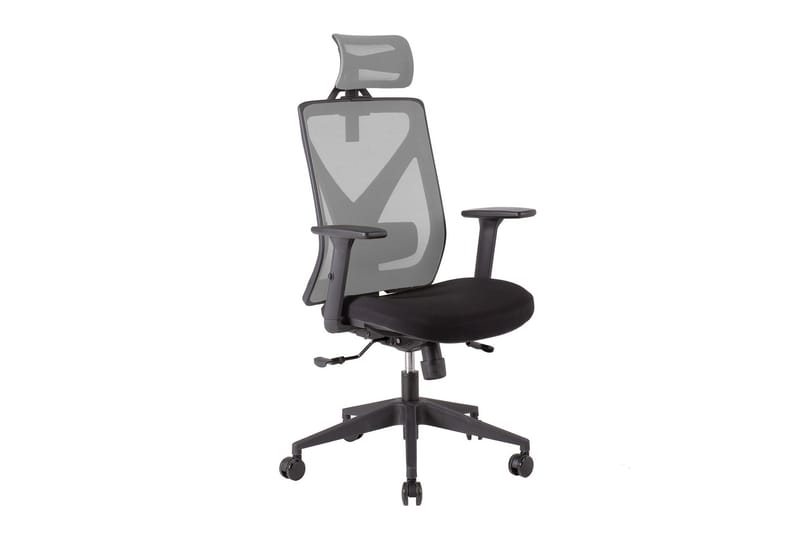 Kontorstol MIKE 64x65xH110-120cm sort / grå - Møbler - Stole & lænestole - Kontorstole & skrivebordsstole
