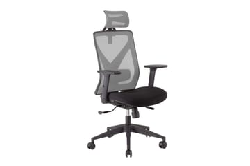 Kontorstol MIKE 64x65xH110-120cm sort / grå - Møbler - Stole & lænestole - Kontorstole & skrivebordsstole
