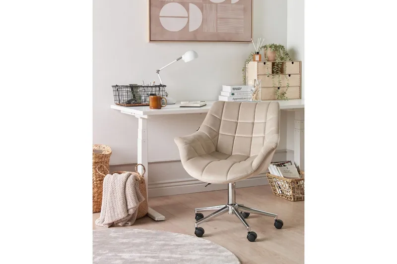 Kontorstol Labelle Beige - Beige - Møbler - Stole & lænestole - Kontorstole & skrivebordsstole