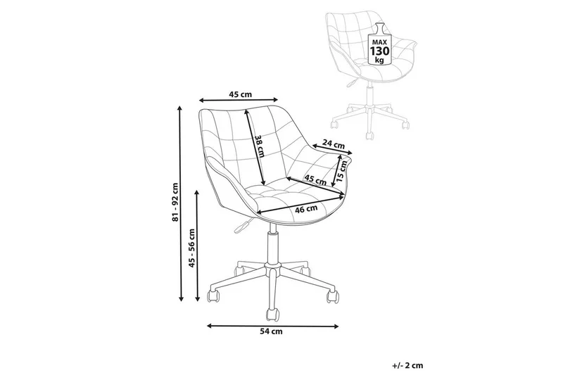 Kontorstol Labelle Beige - Beige - Møbler - Stole & lænestole - Kontorstole & skrivebordsstole