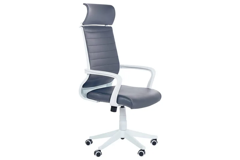 Kontorstol Leader Grå/hvid, Grå/hvid