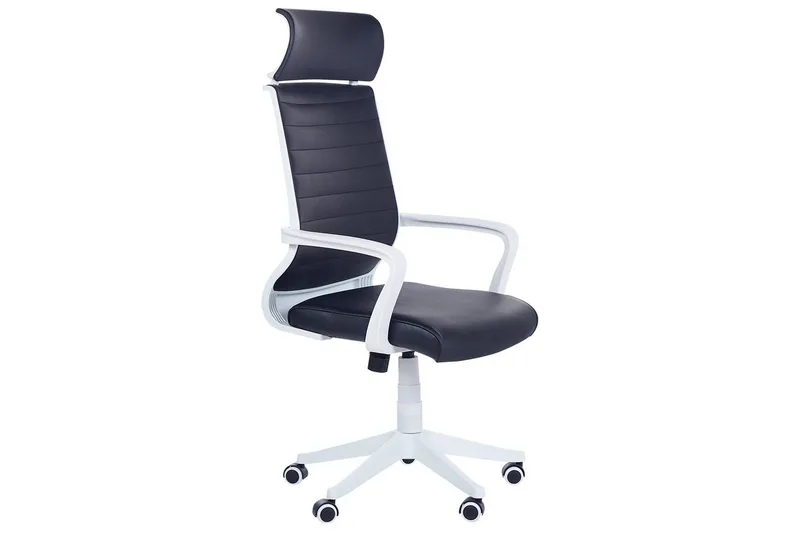 Kontorstol Leader Sort/Hvid - Sort/Hvid - Møbler - Stole & lænestole - Kontorstole & skrivebordsstole