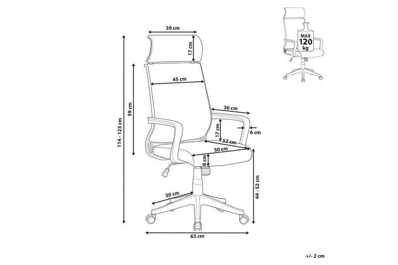 Kontorstol Leader Sort/Hvid - Sort/Hvid - Møbler - Stole & lænestole - Kontorstole & skrivebordsstole