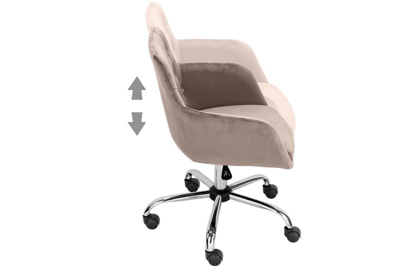 Kontorstol Loft24 Kontorstol Perry taupe Taupe - Møbler - Stole & lænestole - Kontorstole & skrivebordsstole