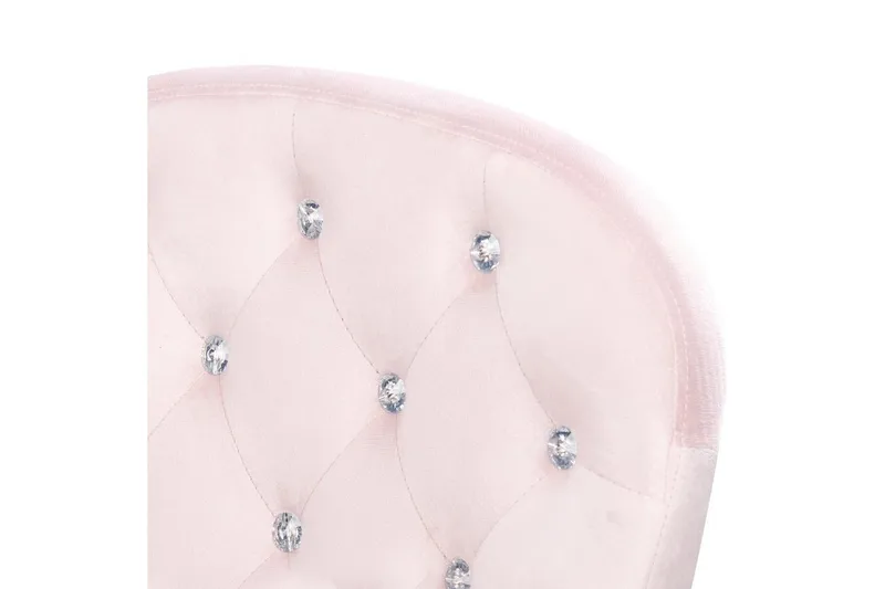 Kontorstol med krystaller Princess Pastelrosa/Sølv/Sort - Pastelrosa/Sølv/Sort - Møbler - Stole & lænestole - Kontorstole & skrivebordsstole