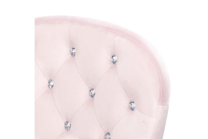 Kontorstol med krystaller Princess Pastelrosa/Sølv/Sort - Pastelrosa/Sølv/Sort - Møbler - Stole & lænestole - Kontorstole & skrivebordsstole