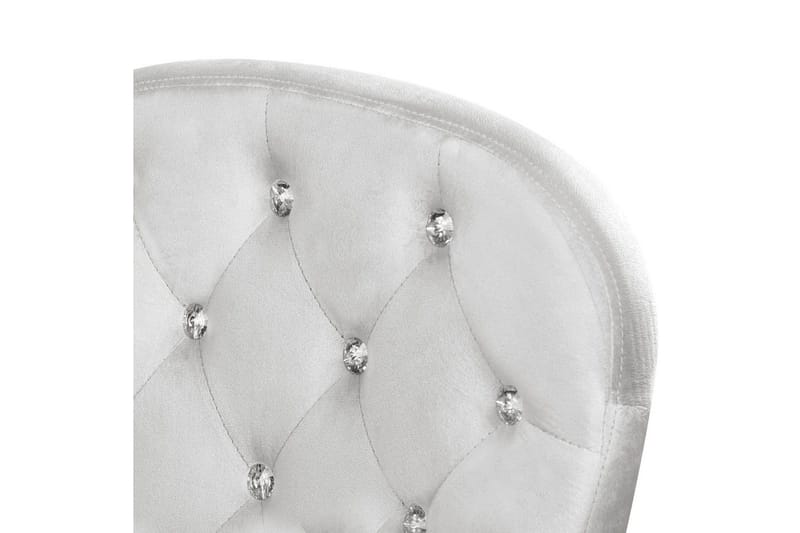 Kontorstol med krystaller Princess Grå/Sølv/Sort - Grå/Sølv/Sort - Møbler - Stole & lænestole - Kontorstole & skrivebordsstole