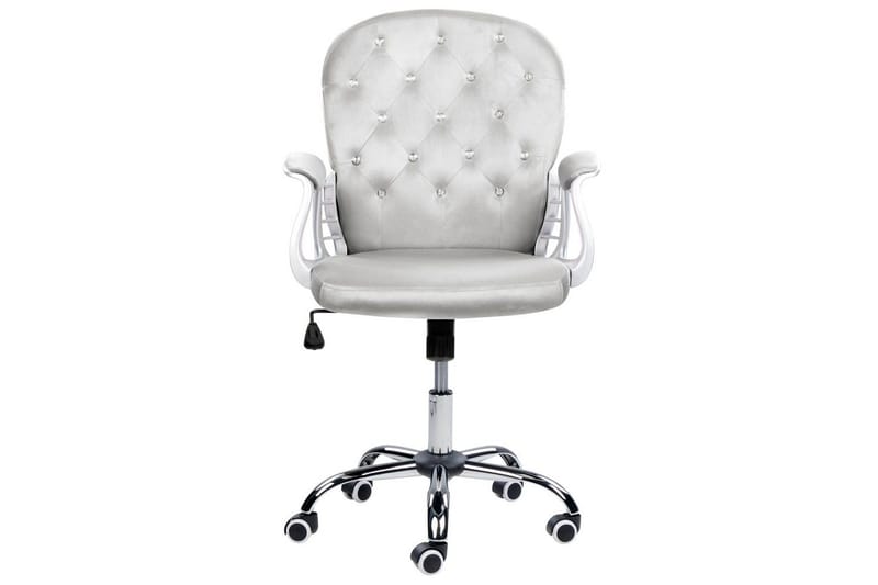 Kontorstol med krystaller Princess Grå/Sølv/Sort - Grå/Sølv/Sort - Møbler - Stole & lænestole - Kontorstole & skrivebordsstole