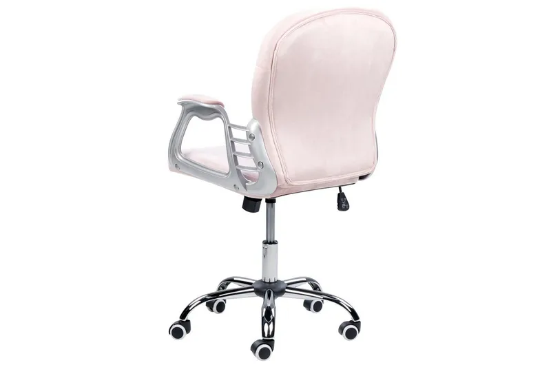 Kontorstol med krystaller Princess Pastelrosa/Sølv/Sort - Pastelrosa/Sølv/Sort - Møbler - Stole & lænestole - Kontorstole & skrivebordsstole