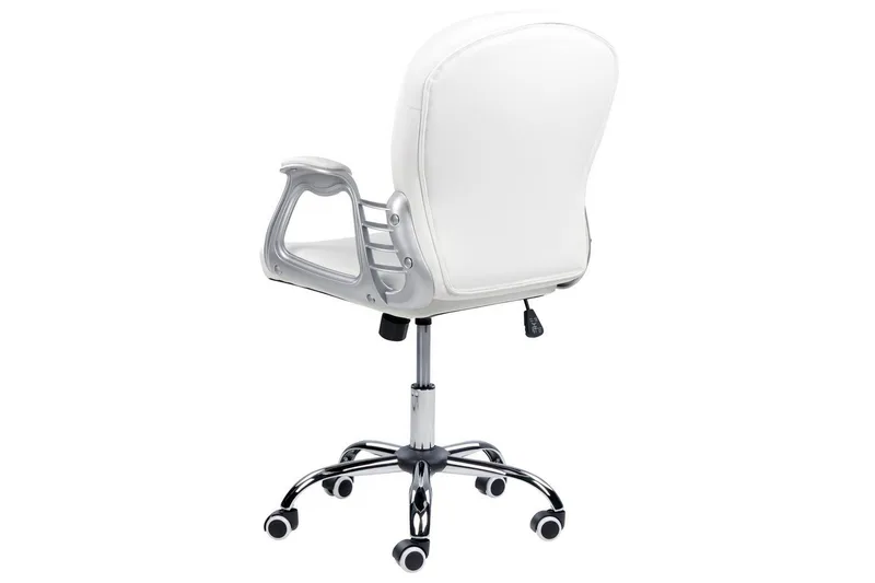 Kontorstol med krystaller Princess Hvid/Sort/Sølv - Hvid/Sort/Sølv - Møbler - Stole & lænestole - Kontorstole & skrivebordsstole