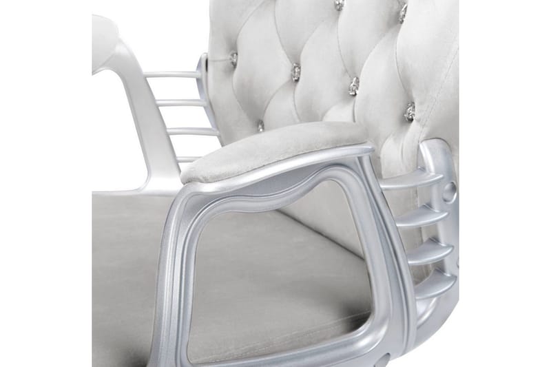 Kontorstol med krystaller Princess Grå/Sølv/Sort - Grå/Sølv/Sort - Møbler - Stole & lænestole - Kontorstole & skrivebordsstole