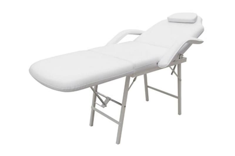 mobil ansigtsbehandlingsstol 185x78x76 cm kunstlæder hvid - Hvid - Møbler - Stole & lænestole - Kontorstole & skrivebordsstole
