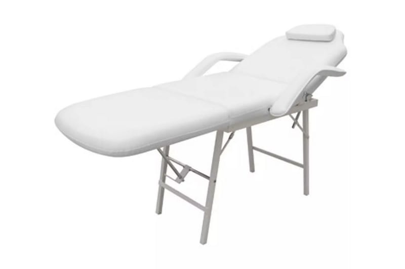 mobil ansigtsbehandlingsstol 185x78x76 cm kunstlæder hvid - Hvid - Møbler - Stole & lænestole - Kontorstole & skrivebordsstole
