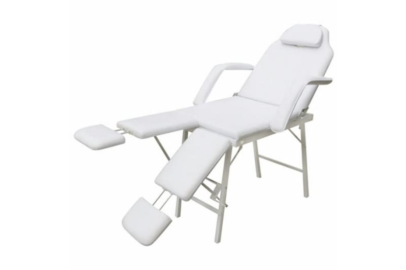 mobil ansigtsbehandlingsstol kunstlæder 185x78x76 cm hvid - Hvid - Møbler - Stole & lænestole - Kontorstole & skrivebordsstole