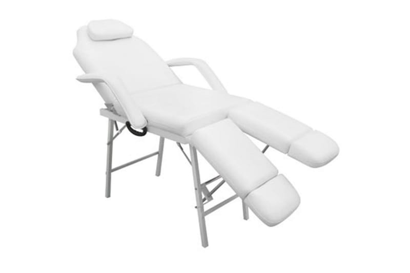mobil ansigtsbehandlingsstol kunstlæder 185x78x76 cm hvid - Hvid - Kontorstole & skrivebordsstole