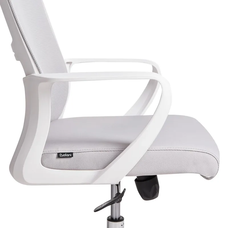 Kontorstol Monarch - Grå, Hvid - Møbler - Stole & lænestole - Kontorstole & skrivebordsstole