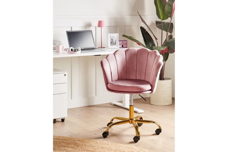 Kontorstol Monticello Rosa/guld/sort - Rosa/guld/sort - Møbler - Stole & lænestole - Kontorstole & skrivebordsstole