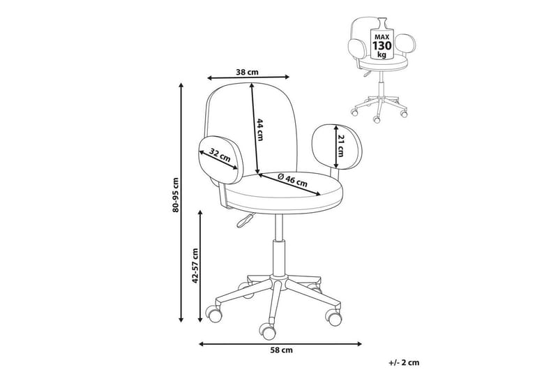 Kontorstol Moraga Hvid/Sort - Hvid/Sort - Møbler - Stole & lænestole - Kontorstole & skrivebordsstole