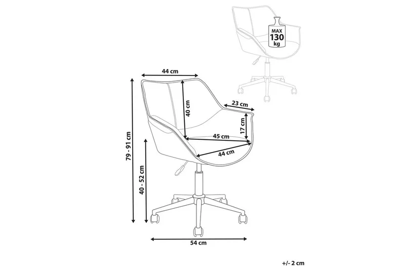 Kontorstol Newdale Lys brun - Lys brun - Møbler - Stole & lænestole - Kontorstole & skrivebordsstole