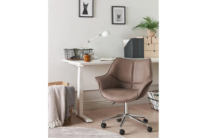 Kontorstol Newdale Lys brun - Lys brun - Møbler - Stole & lænestole - Kontorstole & skrivebordsstole