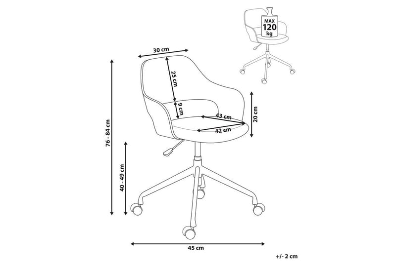 Kontorstol Novato - Lyst træ, beige - Møbler - Stole & lænestole - Kontorstole & skrivebordsstole