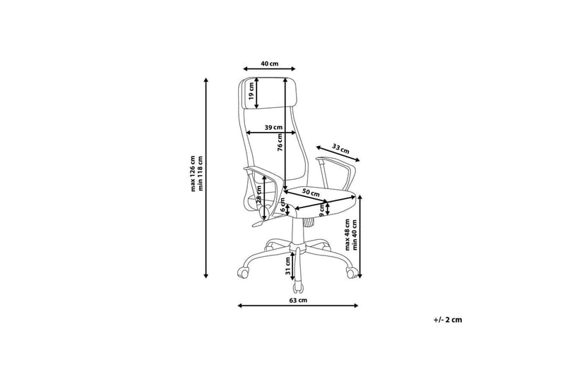 Pioneer kontorstol - Grå - Møbler - Stole & lænestole - Kontorstole & skrivebordsstole