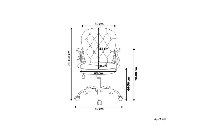 Princess Kontorstol - Lyserød - Møbler - Stole & lænestole - Kontorstole & skrivebordsstole