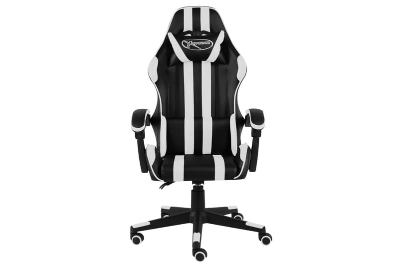Racerstol kunstlæder sort og hvid - Hvid - Kontorstole & skrivebordsstole - Gamer stole